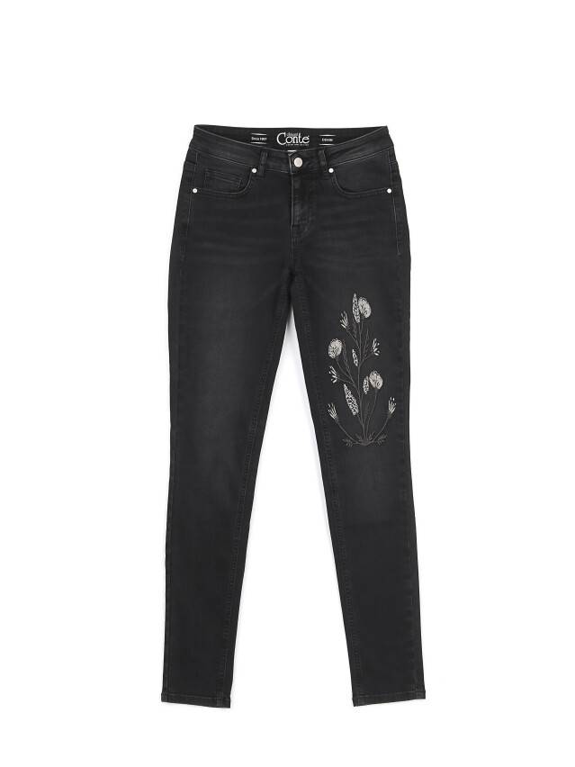 Denim trousers CONTE ELEGANT CON-100, s.170-90, black - 3