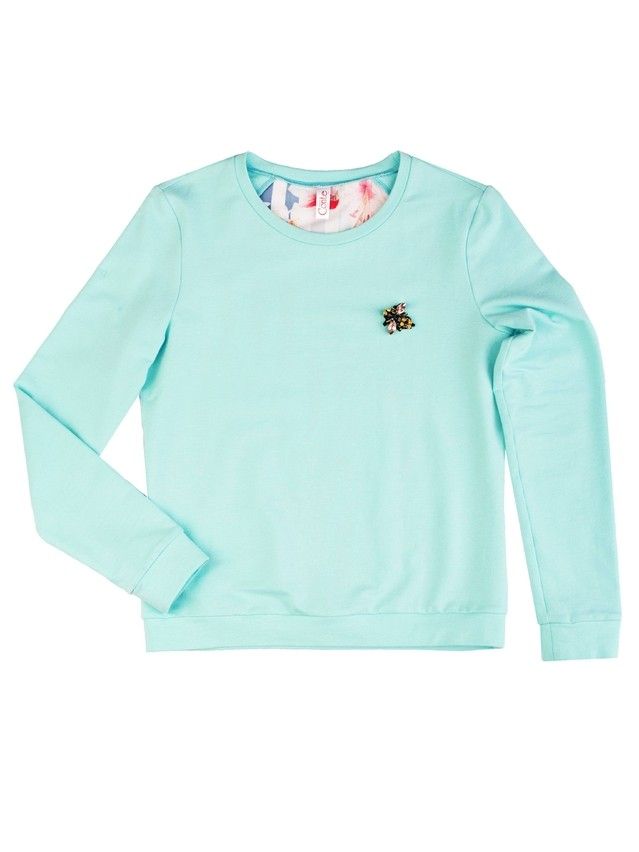 Women's polo neck shirt CONTE ELEGANT LD 704, s.158,164-100, turquoise - 4