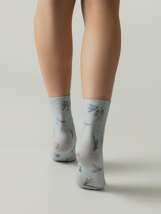 Women's socks CONTE FLOWERS, s.23-25, 1149 blue - 2
