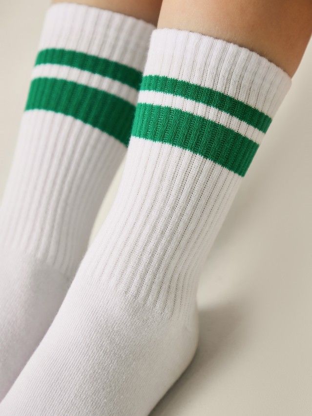 Children's socks CONTE-KIDS ACTIVE, s.16, 1020 white-light green - 3