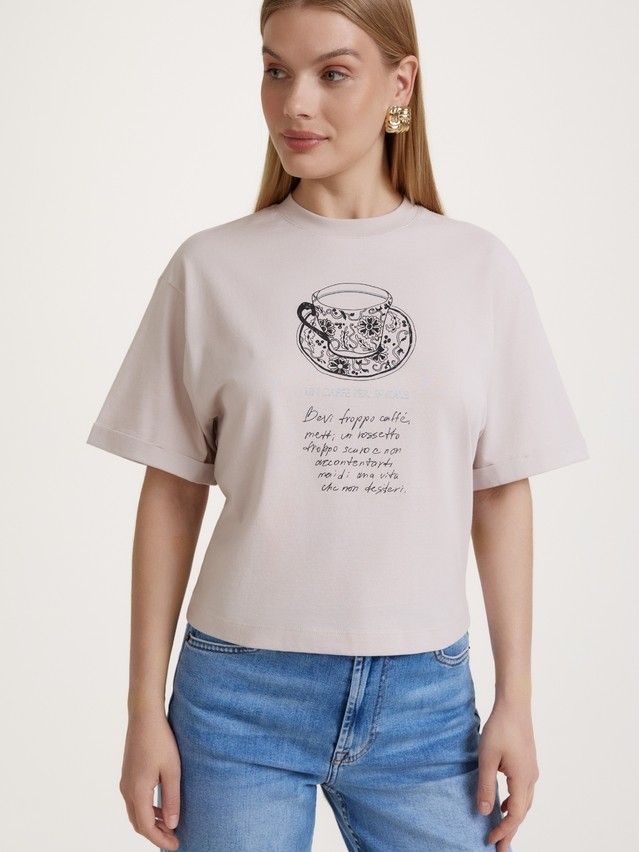 Women's polo neck shirt CONTE ELEGANT LD 3039, s.170-100, beige-cup - 3