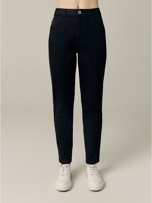 Denim trousers CONTE ELEGANT CON-665, s.170-102, black - 4