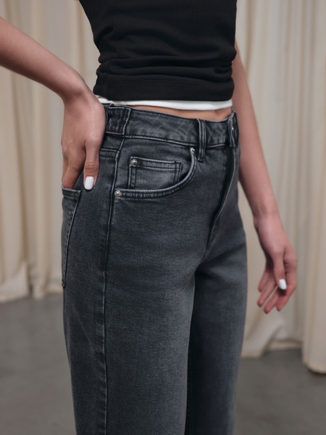 Women's jeans CONTE CON-847, s.164-90, washed black - 4