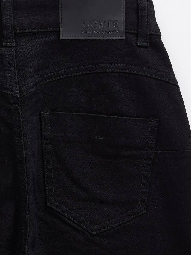 Denim trousers CONTE ELEGANT CON-374, s.170-102, deep black - 13