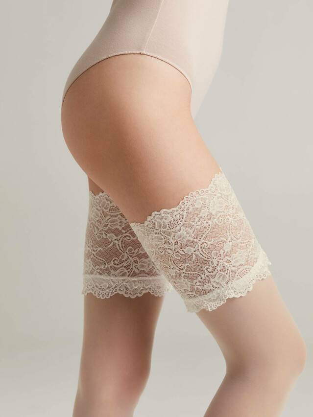 Women's stockings CONTE ELEGANT GRACE, s.23-25 (1/2),panna - 3