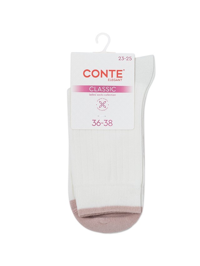 Women's socks CONTE ELEGANT CLASSIC, s.23-25, 785 milky-ash-pink - 4