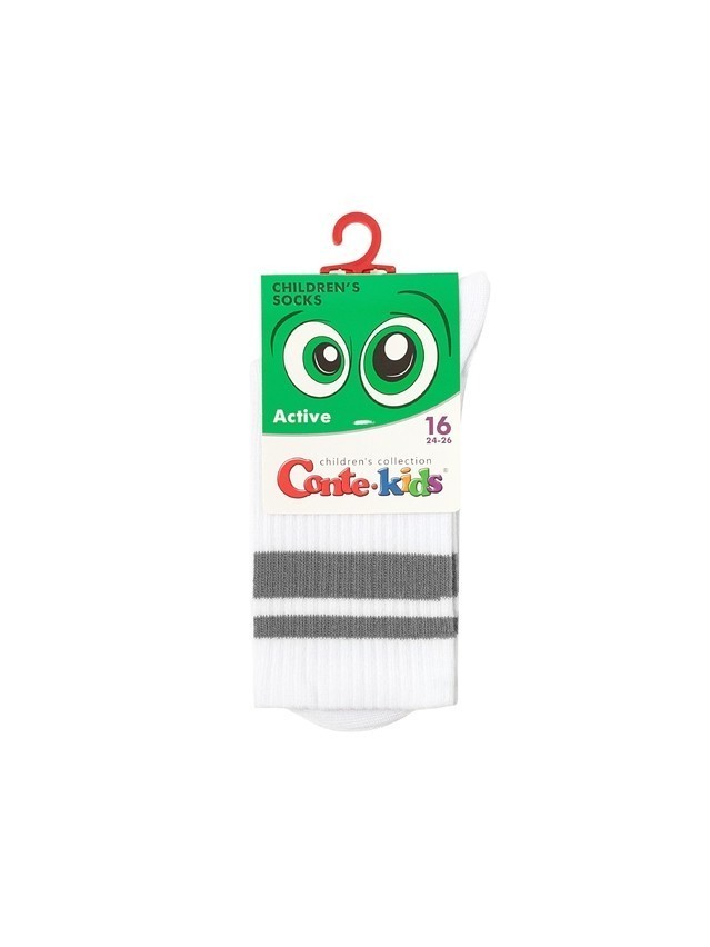 Children's socks CONTE-KIDS ACTIVE, s.16, 1020 white-grey - 5