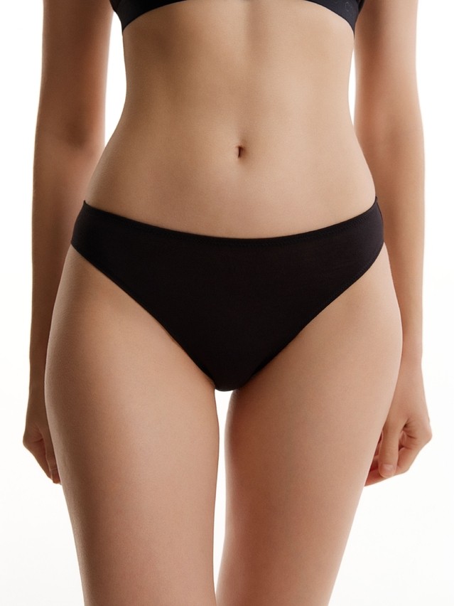 Women's panties CONTE DOUBLE LINES LB 3581, s.90, black - 1