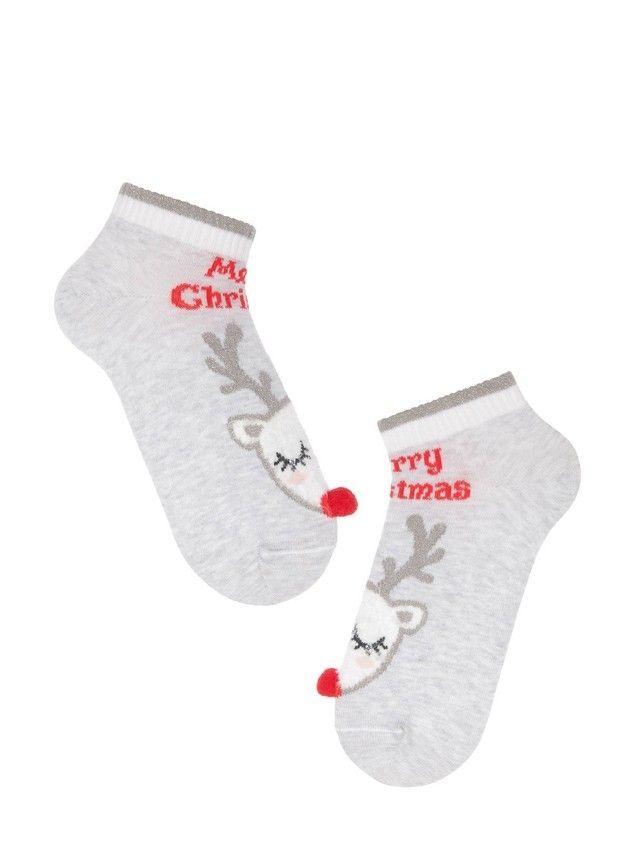 Women's socks CONTE ELEGANT NEW YEAR (anklets),s.23-25, 384 light grey - 2