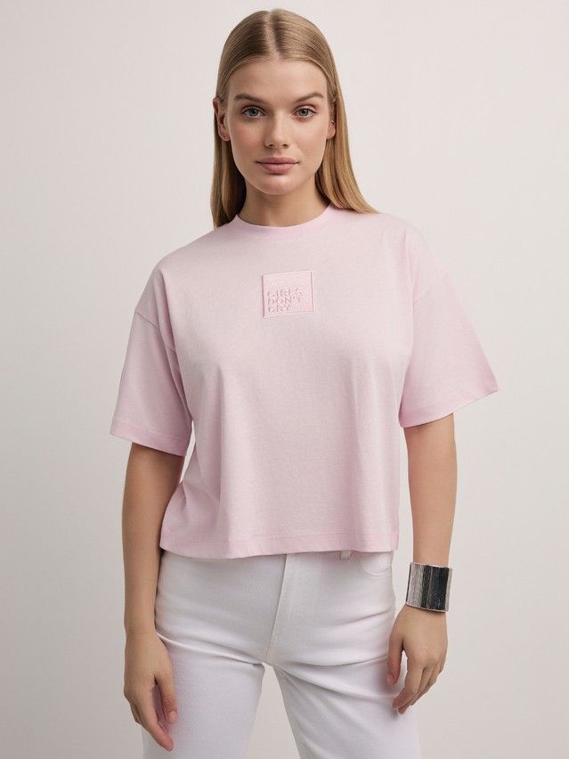 Women's polo neck shirt CONTE ELEGANT LD 2973, s.170-92, pink-girls dont cry - 1