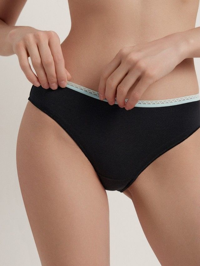 Women's panties CONTE ELEGANT BASIC COLLECTION LB 2002.7, s.90, black-mint - 1