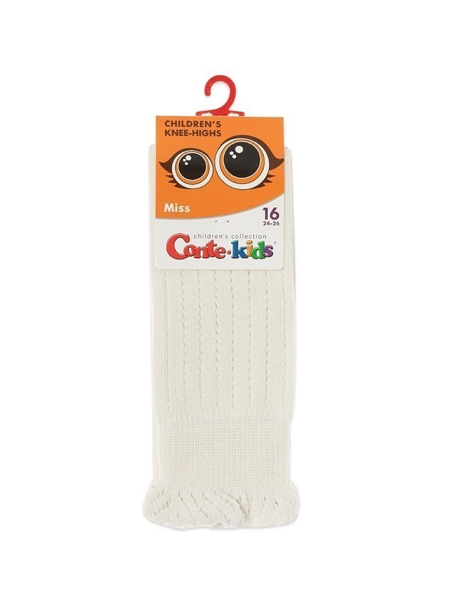 Children's knee high socks CONTE-KIDS MISS, s.16, 058 milky - 9