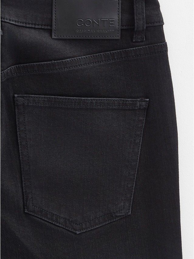 Denim trousers CONTE ELEGANT CON-670, s.170-102, black - 13