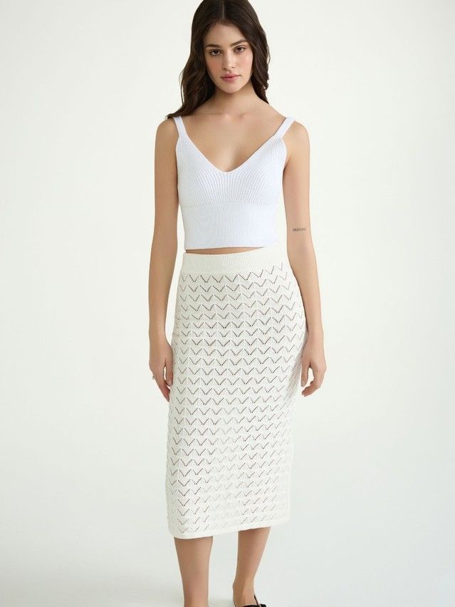 Women's skirt CONTE ELEGANT LDK2446, s.170-90, ecru - 2