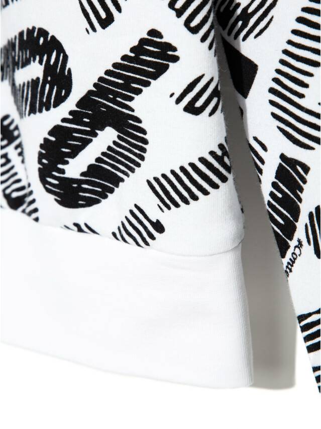 Women's polo neck shirt CONTE ELEGANT LD 894, s.170-100, black-white logo - 7