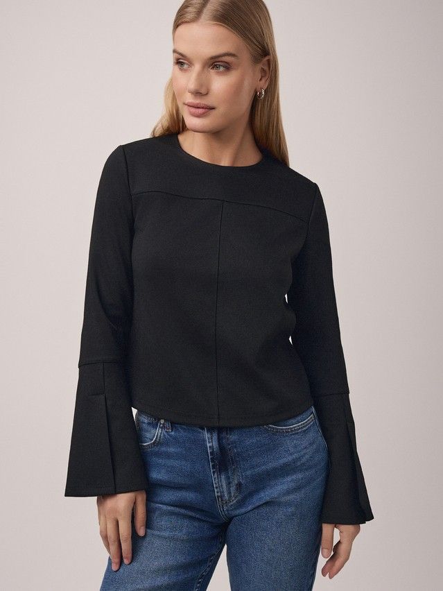 Women's polo neck shirt CONTE ELEGANT LD 2807, s.170-92, black - 1