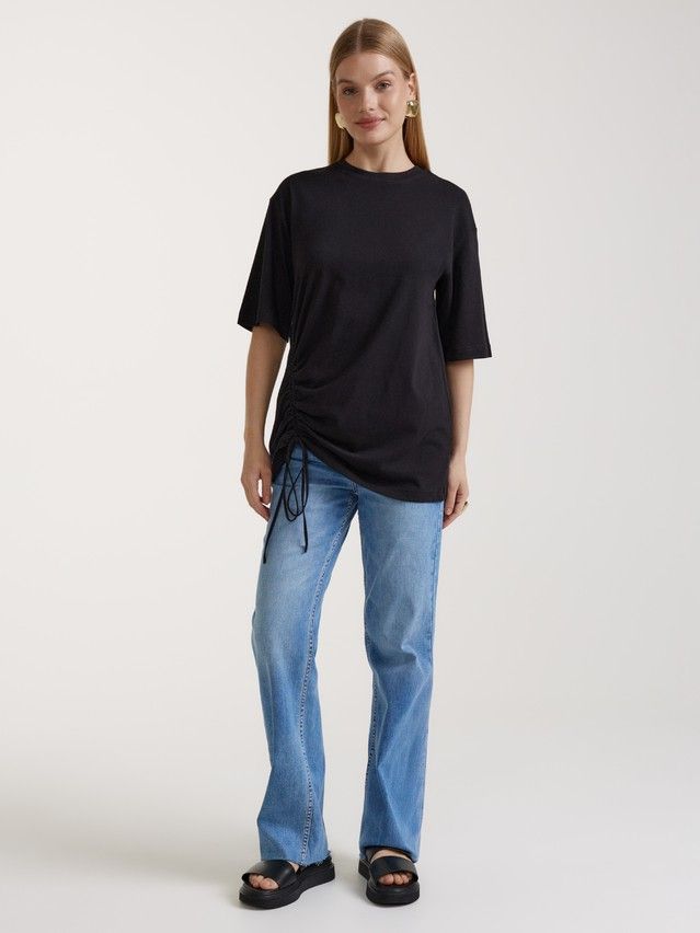 Women's polo neck shirt CONTE ELEGANT LD 3086, s.170-84, black - 1