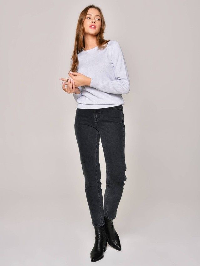 Women's polo neck shirt CONTE ELEGANT LDK098, s.170-84, white smoke - 1