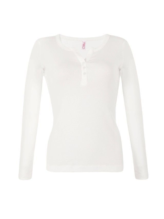 Women's polo neck shirt CONTE ELEGANT LD 599, s.158,164-100, milky - 1