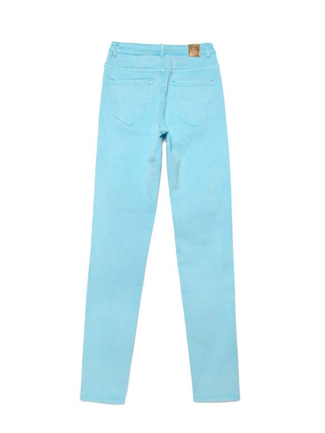 Skinny jeans with High rise CON-219, s.170-102, washed aqua blue - 4
