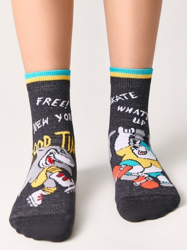 Children's socks Cheerful legs 17S-10SP, s.30-32, 479 black - 1