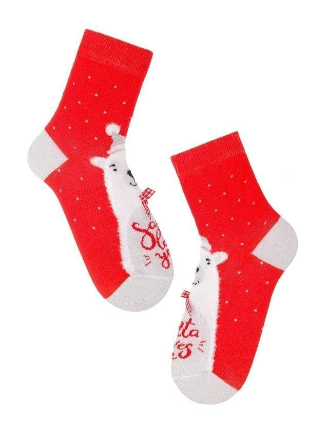 Women's socks CONTE ELEGANT NEW YEAR (anklets),s.23-25, 383 red - 3