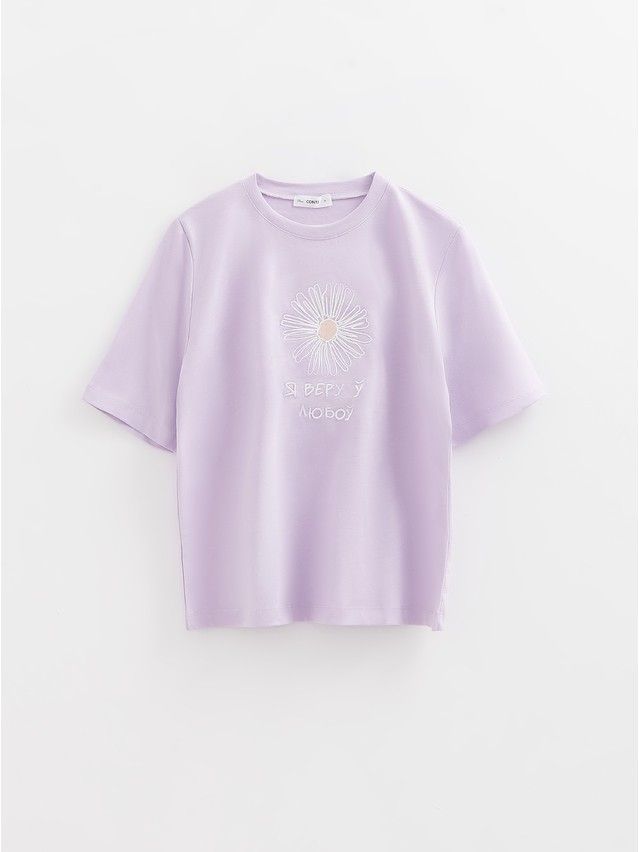 Women's polo neck shirt CONTE ELEGANT LD 2951, s.170-100, lavender-daisy - 4