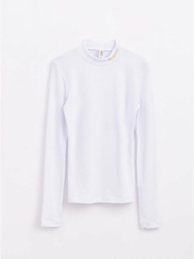Women's polo neck shirt CONTE ELEGANT LD 1575, s.170-100, white - 1
