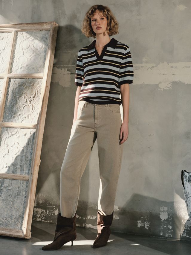 Women's pullover CONTE LDK25139, s.170-84, brown-blue-yellow - 5