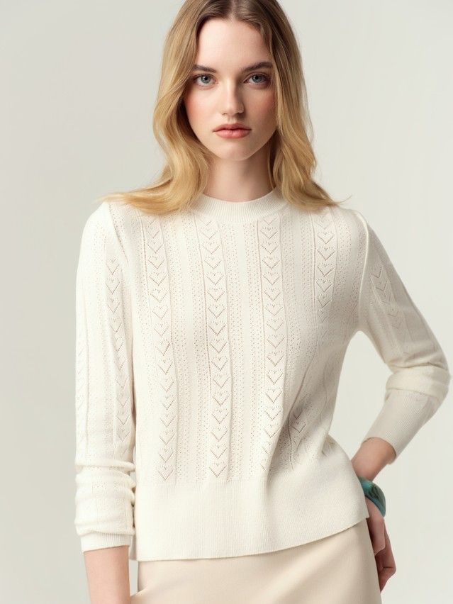 Women's pullover CONTE ELEGANT LDK2576, s.170-84, ecru - 4