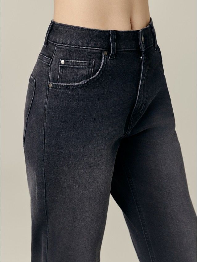 Denim trousers CONTE ELEGANT CON-702, s.170-102, black - 7