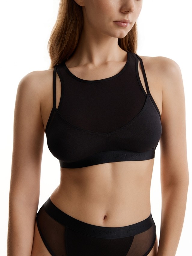 Women's top CONTE DOUBLE LINES LBE 3547, s.170-84, black - 1