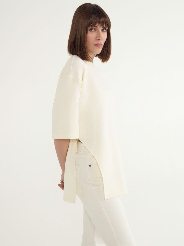 Women's polo neck shirt CONTE ELEGANT LD 3070, s.170-92, ecru - 6