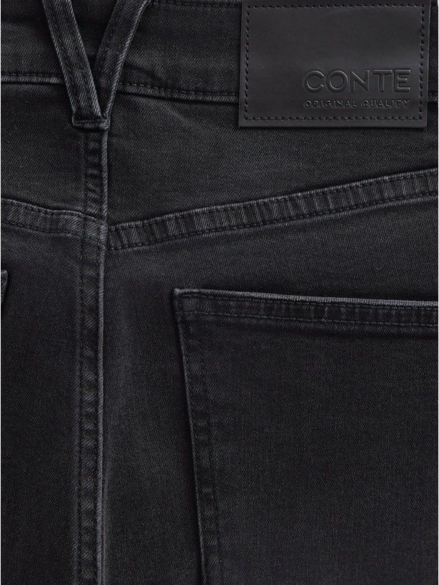 Denim trousers CONTE ELEGANT CON-671, s.170-102, black - 10