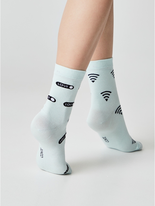 Women's socks CONTE ELEGANT HAPPY, s.23-25, 613 pale turquoise - 3