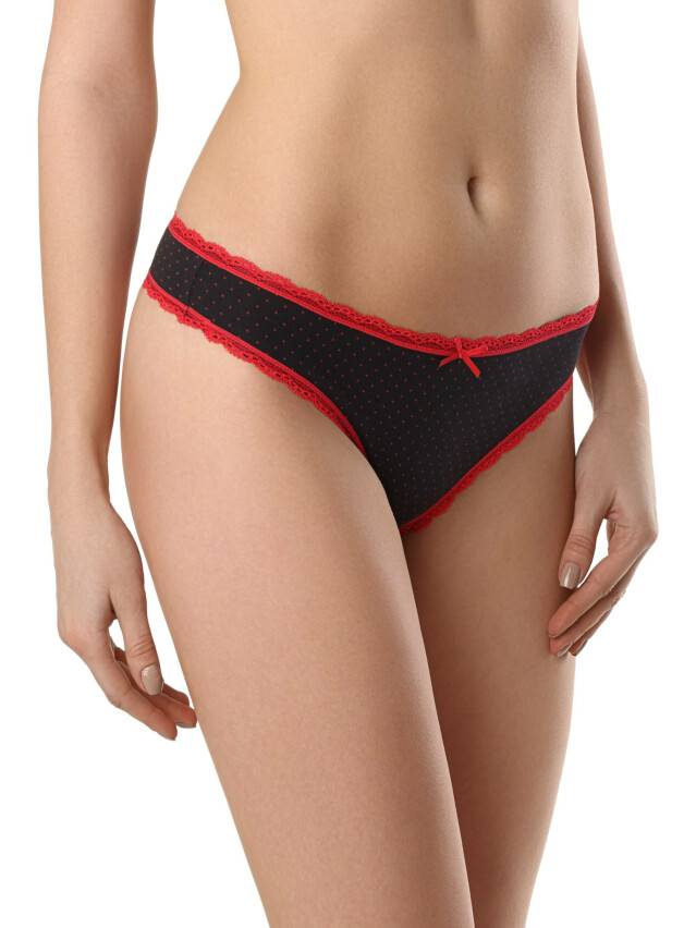 Panties for women LAZY DAYS LST 1004 (packed on mini-hanger),s.90, black-red - 1