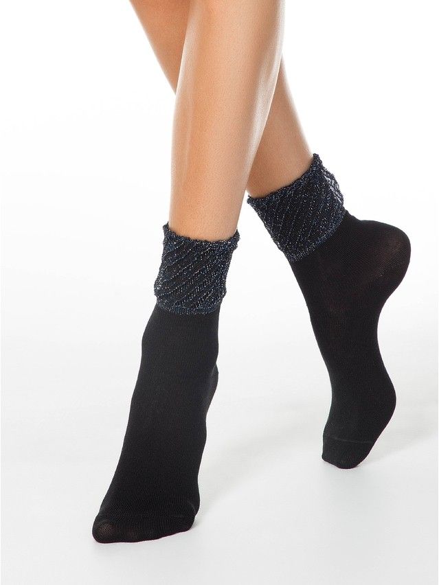 Women's cotton socks FANTASY 19С-76SP, s.36-39, 161 black - 1