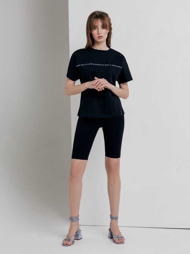 Women's polo neck shirt CONTE ELEGANT LD 1737, s.170-92, black - 1