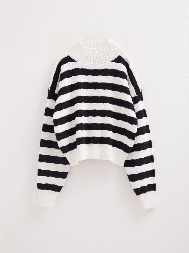 Women's pullover CONTE ELEGANT LDK2399, s.170-84, white-black - 6