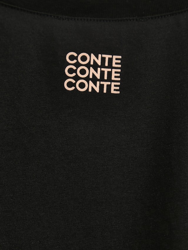 Women's polo neck shirt CONTE ELEGANT LD 3036, s.170-92, black-kitty - 7