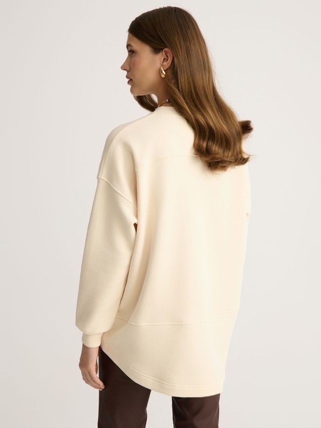 Women's polo neck shirt CONTE ELEGANT LD 2829, s.170-100, milk - 4