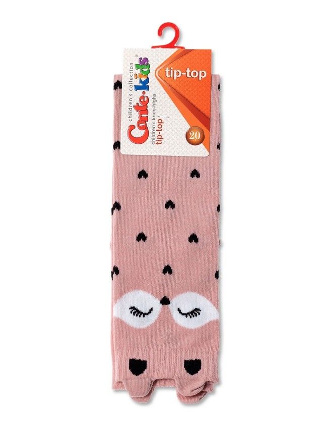 Children's knee high socks CONTE-KIDS TIP-TOP, s.30-32, 054 ash pink - 3