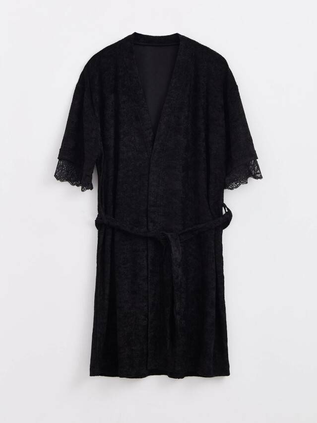 Women's dressing gown Women's dressing gown, s.170-84-90, black - 4