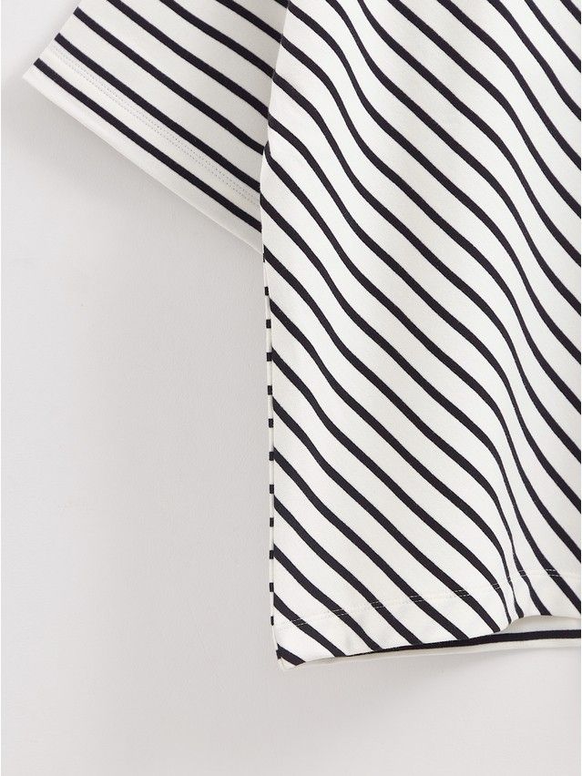 Women's polo neck shirt CONTE ELEGANT LD 2572, s.170-92, white-black - 7