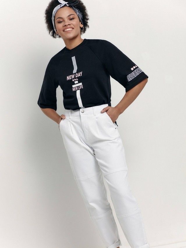 Women's polo neck shirt CONTE ELEGANT LD 1702, s.170-92, black - 2