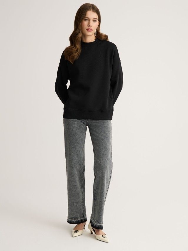 Women's polo neck shirt CONTE ELEGANT LD 2833, s.170-100, black - 1