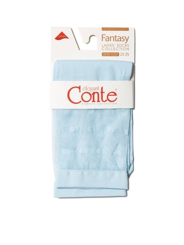 Women's socks FANTASY 19C-29SP, size 36-39, light blue - 3