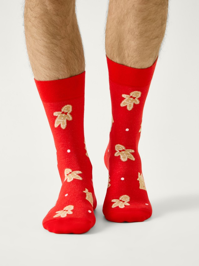 Men's socks DIWARI NEW YEAR, s.27-29, 1023 red - 1