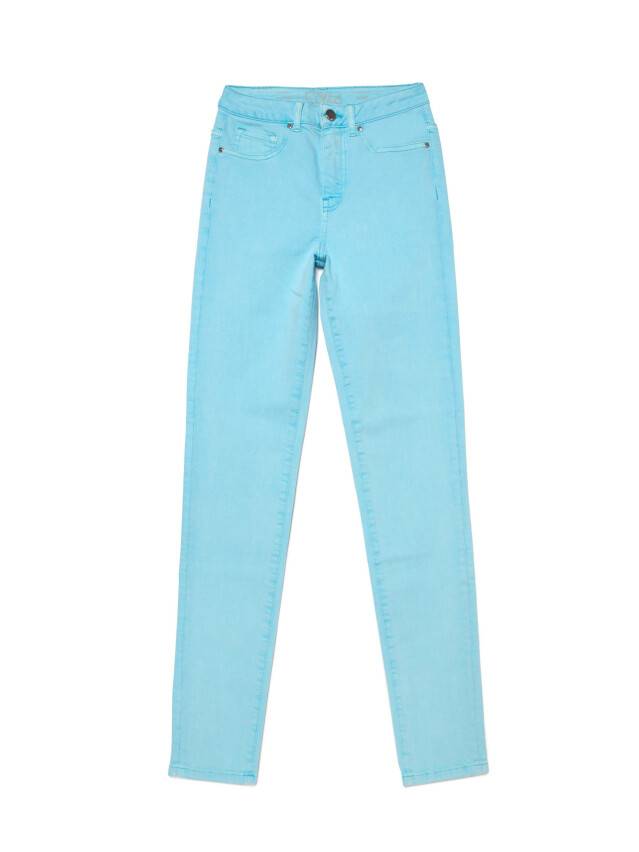 Skinny jeans with High rise CON-219, s.170-102, washed aqua blue - 3