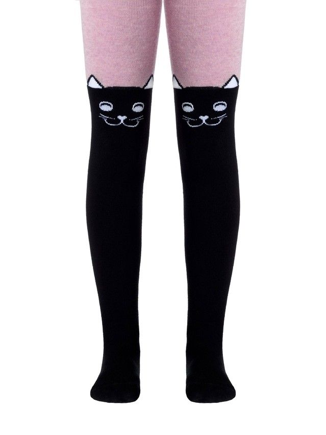 Children's tights CONTE-KIDS TIP-TOP, s.104-110 (16),466 black-light pink - 1